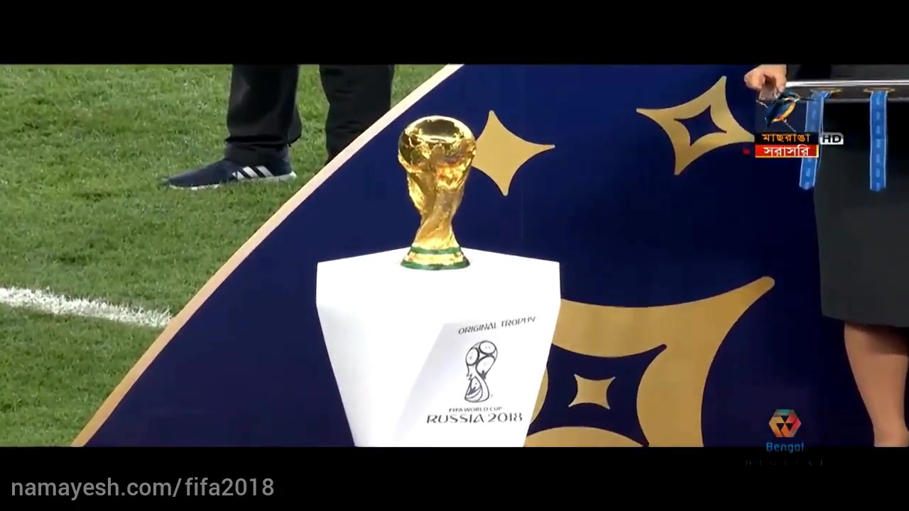 مراسم کامل اهدای جام و جشن پیروزی فرانسه در جام جهانی 2018 روسیه HD