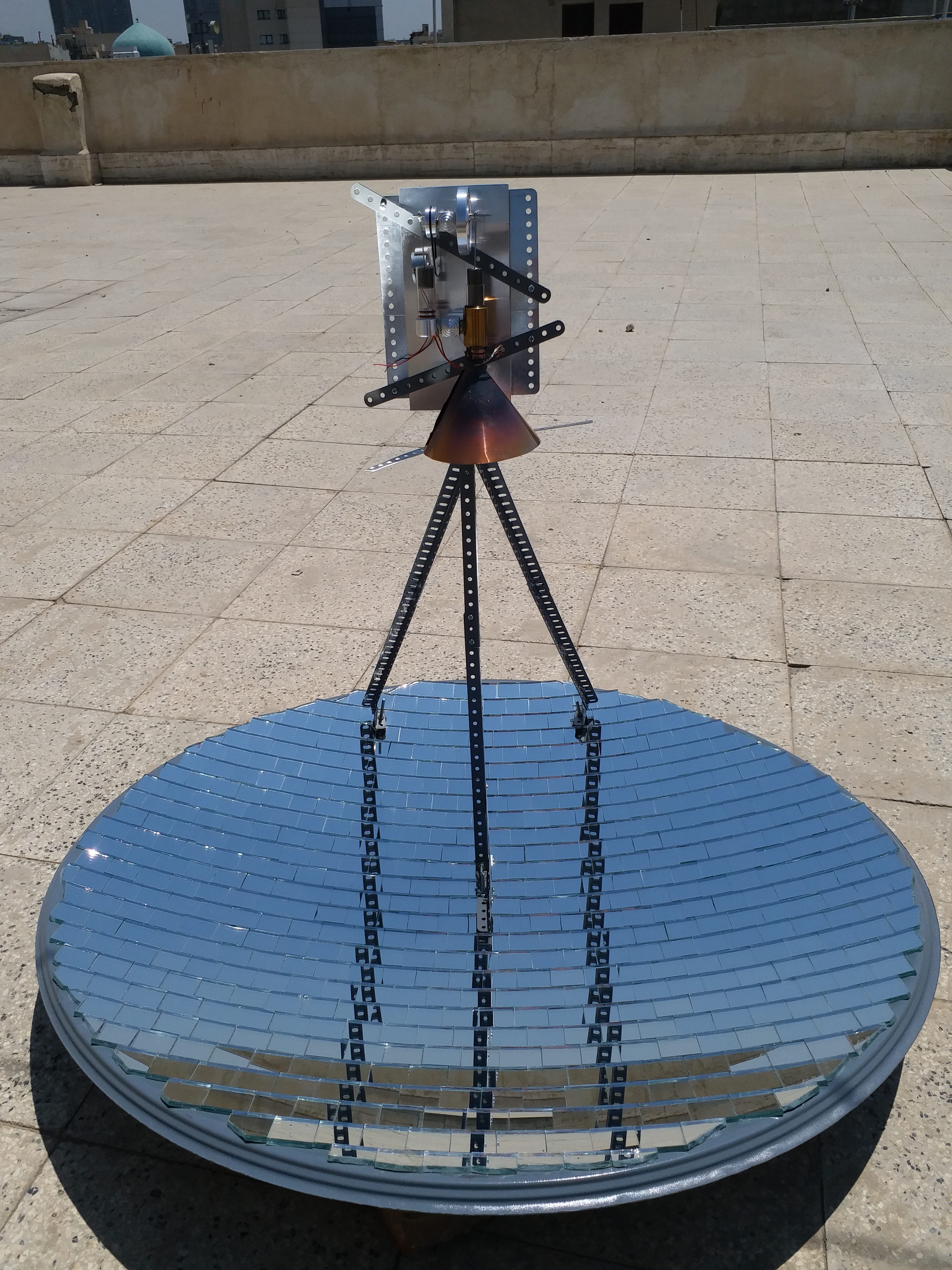 دیش خورشیدی ساخت داخل- موتور استرلینگ - Solar Dish  - Stirling Engine